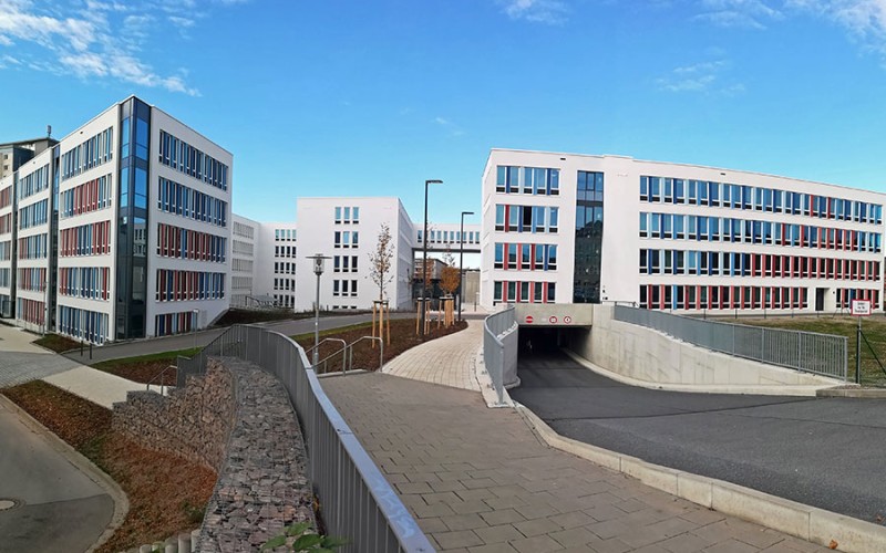 Chemnitz ist eine moderne Stadt wie man auch am Technischen Rathaus der Stadt sieht