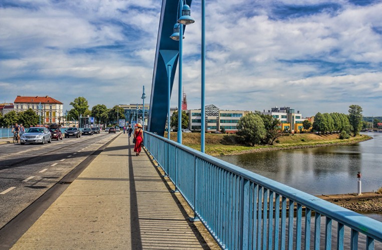 Ein Spaziergang nach Polen über die blaue Brücke