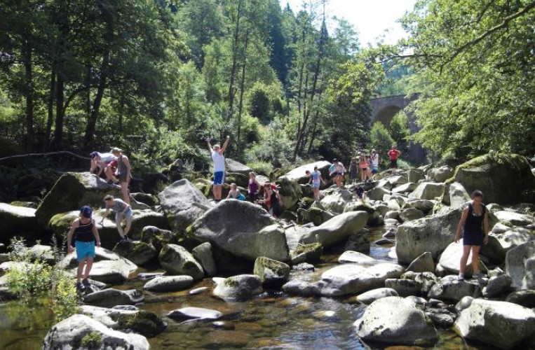 Flussbettwandern durch die Murg