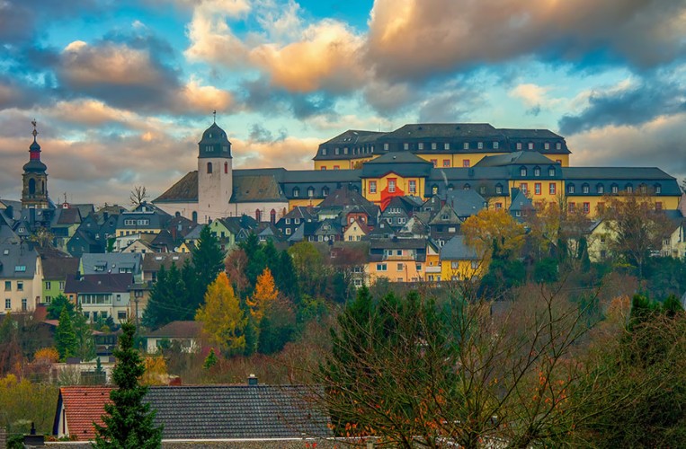 Panoramablickk auf die Altstadt von Hachenburg in der Ferienregion Westerwald