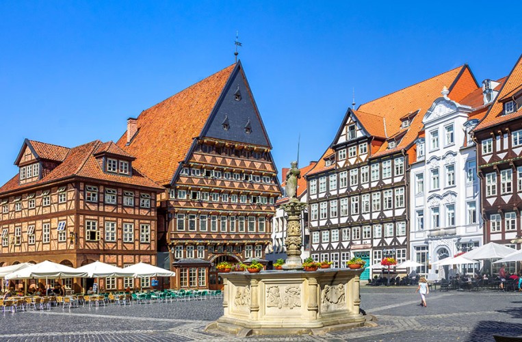 Der historische Marktplatz von Hildesheim