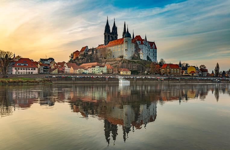 Traumhafter Blick auf die Porzellanstadt Meißen