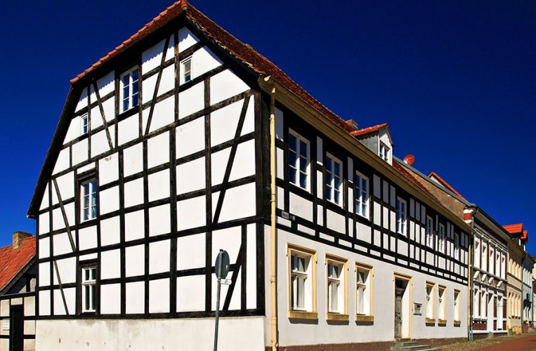 Schönes Fachwerkhaus im Ortskern der Stadt Usedom