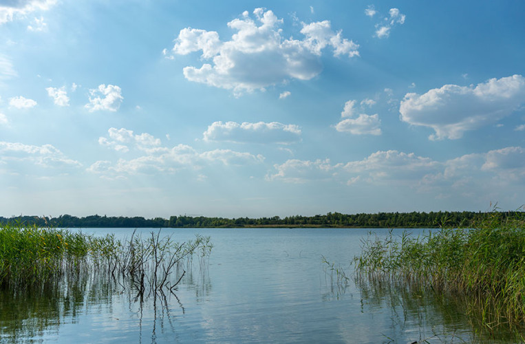 Aus dem ehemaligen Bergbaugebieten entstanden Seen wie der Schladlitzer See