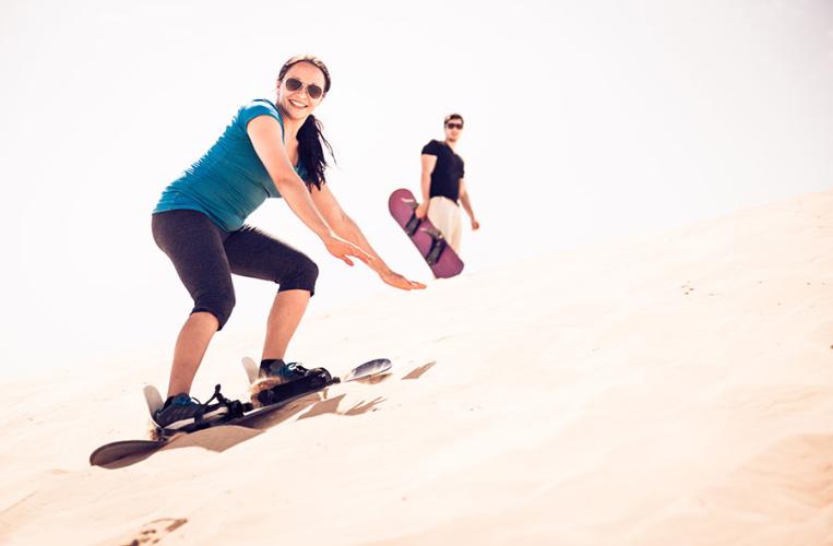 Skifahren im Quarzsand macht einfach Spaß!