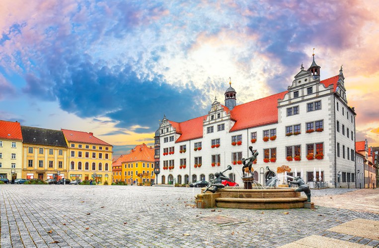 Die schöne Altstadt von Torgau in der Ferienregion Sächsisches Burgen- und Heideland