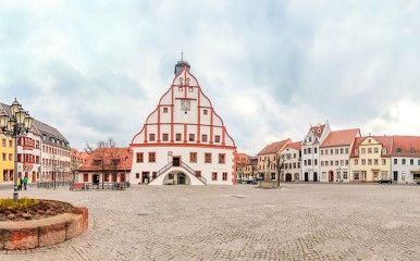 Der historische Marktplatz von Grimma