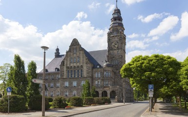 Das Rathaus von Wittenberge in Brandenburg