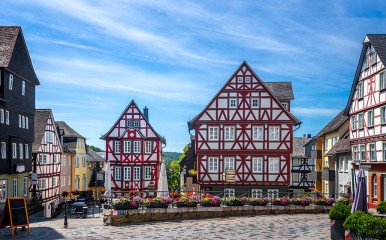 Blick auf den historischen Maismarkt in Wetzlar