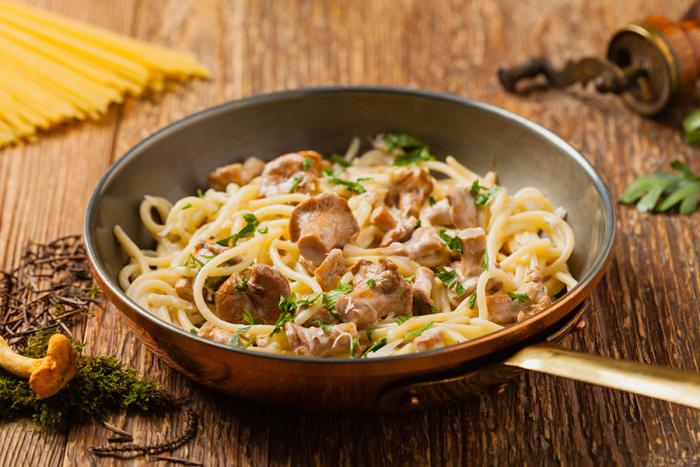 Pasta mit Pfifferlingen